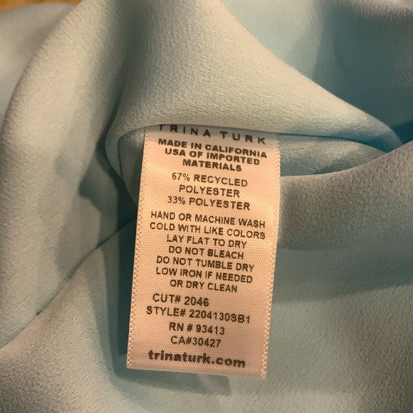 NWT Trina Turk Haipo Top Sky Color Size X-Large - Picture 7 of 8